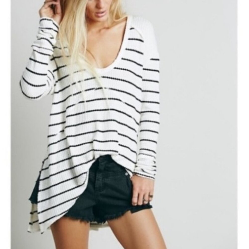 Free People Striped Sunset Park Thermal Top S